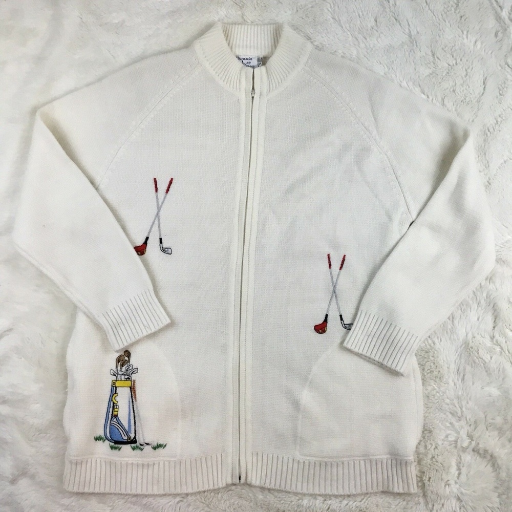 Vintage Bonnie Lee Women's Novelty Cardigan Golf
